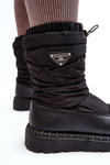 Women's snow boots with thick sole black Lureta