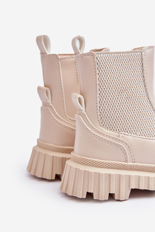 Kids Zip-Up Insulated Boots Beige Jolynn