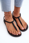Women's Glitter Flip-flop Sandals 26914 Ipanema Class Brilha Fem Black