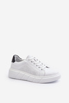 Women's White Leather Platform Sneakers Gatira
