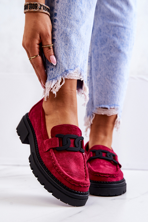 Suede Loafers With Decoration La.Fi 210031FU-SU Fuchsia