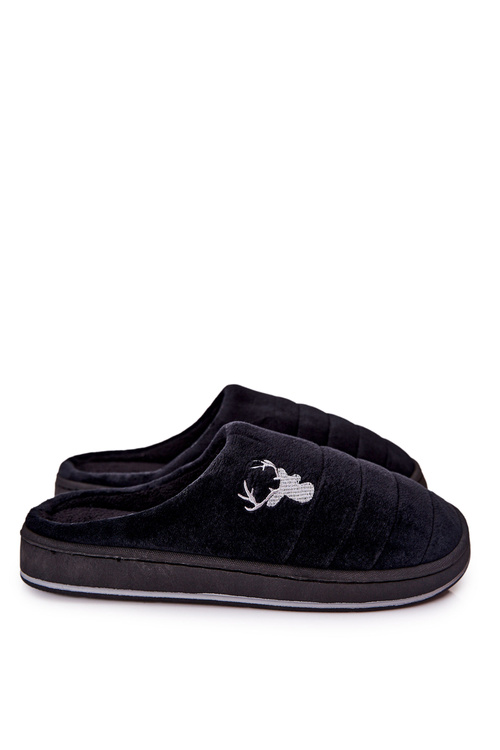 Men's padded slippers Black Ronny