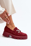 Women's Loafers With Decoration Burgundy Ellise