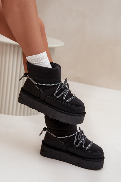 Snow boots on platform D.Franklin DFSH371015 Black