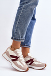 Women's Beige-Burgundy Sports Shoes Chloette