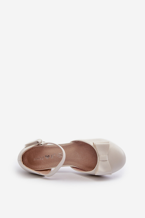 Girls' Ballerina Flats with Bow White Andarifa
