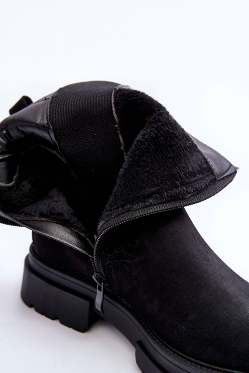 Classic Suede Fleece Boots Black Vergilia