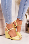 Women's Wedge Sandals Laura Messi 2253 Yellow
