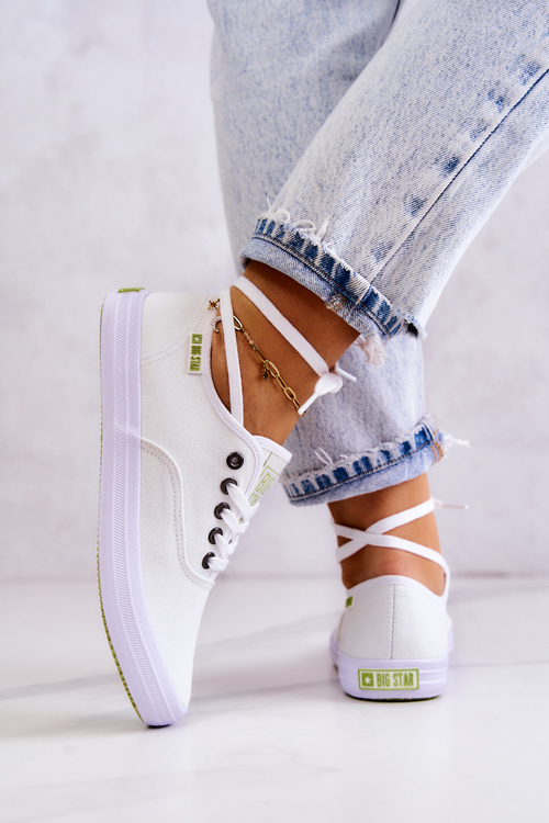 Tenisówki Lekkie Damskie Białe Big Star JJ274260