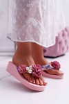 Women's Flower Flip Flops Flip Flops Pink Sharme