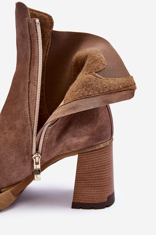 Suede Boots On Heel Liresa Brown