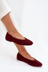 Women's Ballerinas With Sheepskin Bordeaux Zimira