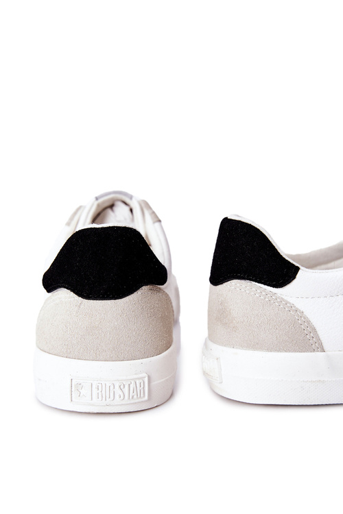 Men's Leather Sneakers Big Star II174009 White-Beige