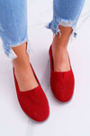 Women's Suede Leather Espadrilles Red Bimbo