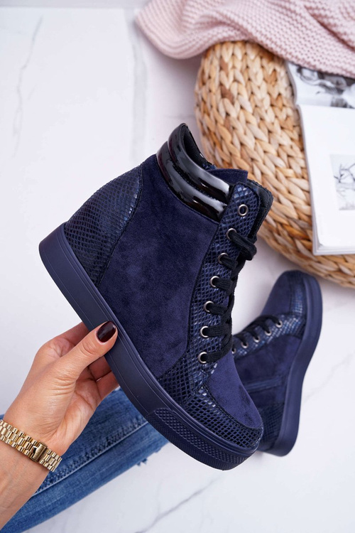 Women's Sneakers Hidden Anchor Navy Blue Ferrer