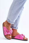 Women's Slippers With Shiny Bow Pink Cristina