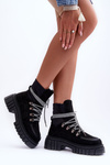 Women's Suede Lace-Up Boots Black Acorn