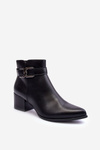 Women's Heeled Boots With Ornament Black Janeya