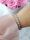 Women's Chain Bracelet Silver Crystals Nephretete