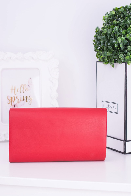 Red Clutch Bag Chain Handbag