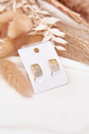 Women's Earrings Surgical Steel with Zirconia Gold