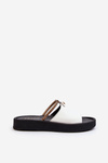 Women's Leather Sandals Zazoo 2896 White-Black