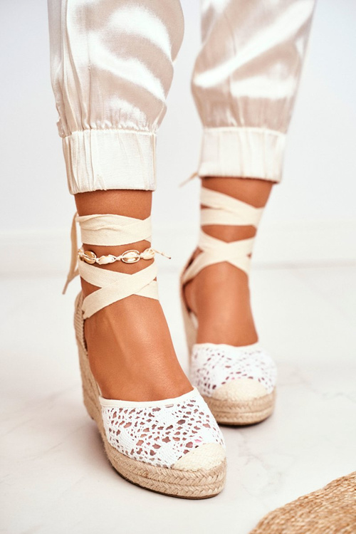 Women's Sandals On Wedge White Vieno