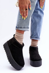 Suede Snow Boots On Platform Black Corcoran