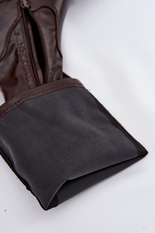 Women's Boots with Thick Heel and Platform Slip-On Brown Florinne