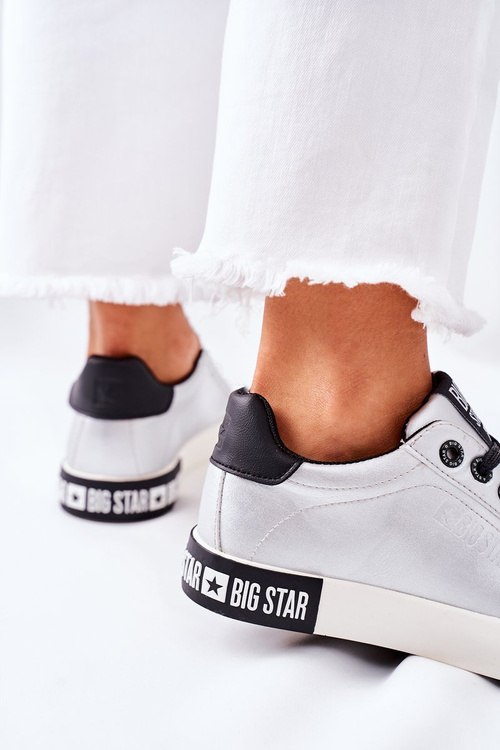 Women's Leather Sneakers BIG STAR II274034 Silver