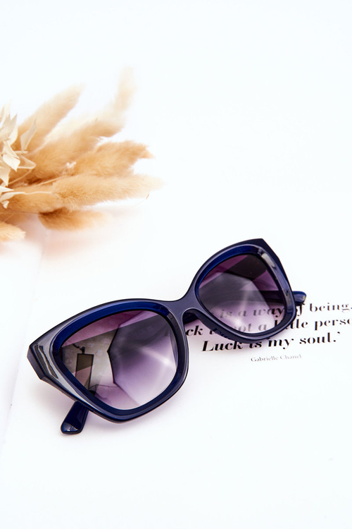 Women's Sunglasses With Lettering M2404 Navy Blue