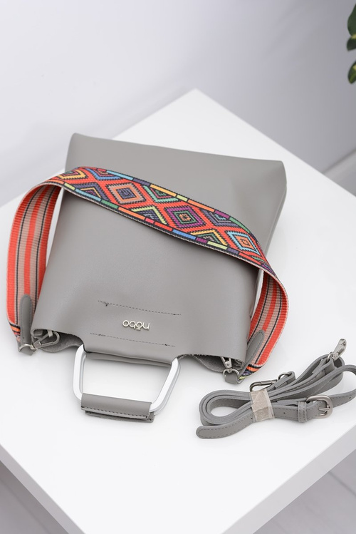 Women's Grey Nobo Sack Bag with Mini Handbag