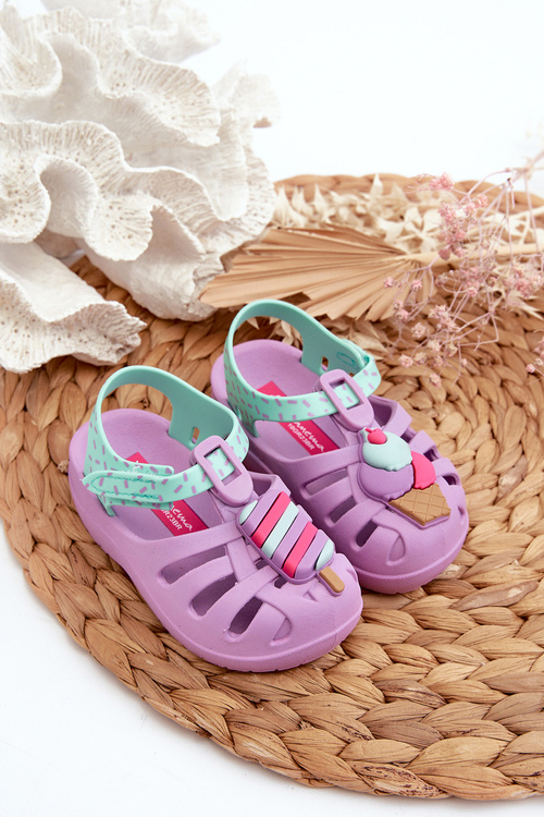 Dziecięce Sandałki Na Rzep Fioletowe 83486 Ipanema Summer XIII Baby 