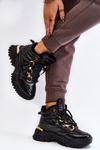 Women's Insulated Sports Boots Lace-Up Trappers Black Bastini