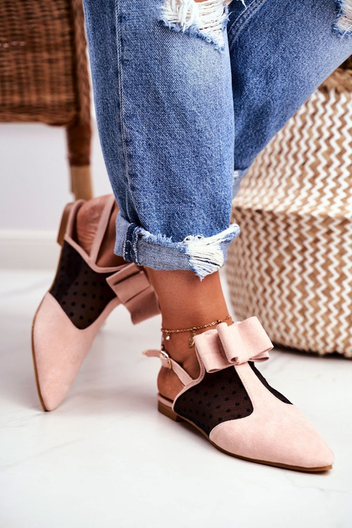 Lu Boo Women's Ballerinas Pink Domino