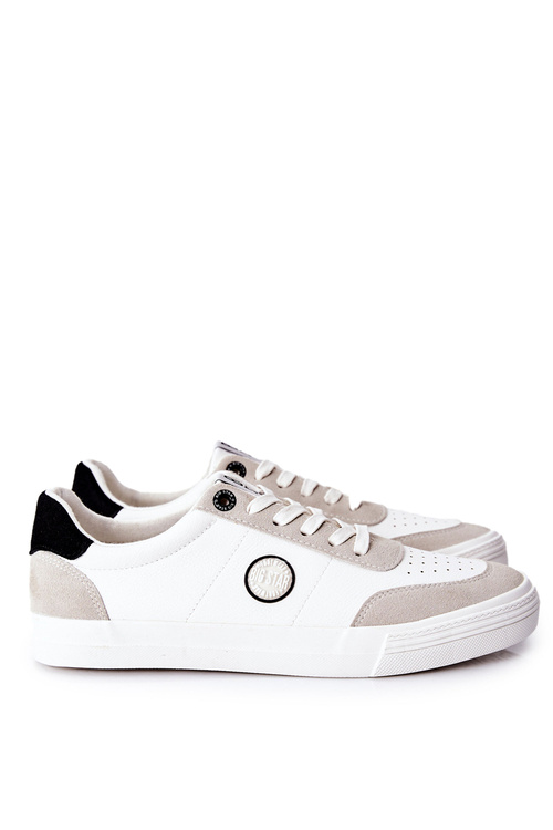 Men's Leather Sneakers Big Star II174009 White-Beige