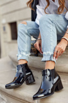 Women's Boots On Heel Sergio Leone Lacquered Black BT621