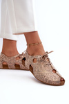 Półbuty Wzorzyste Damskie Maciejka 06347-04 Beżowe