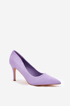 Stiletto Shoes From Eco Suede Purple Vannith