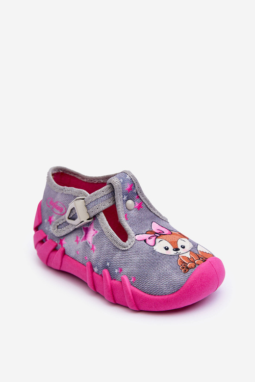 Slippers Squirrels Befado 110P467 Grey-Pink 