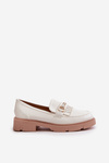 Women's Moccasins With Decoration Eco Leather White Tialorae
