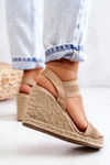 Women's Sandals On Wedge Big Star JJ274978 Beige