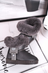 Children's snow boots warm with fur grey Marella