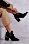 Suede Boots On High Heel Laura Messi 2506 Black