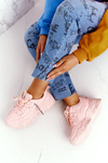 Women's Sneakers On A Chunky Sole Pink Laugh
