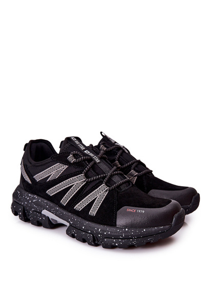Buty Sportowe Skórzane Memory Foam Big Star Czarne II174237