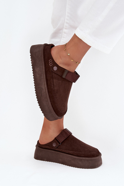 Women's Snow Boots Platform with Velcro Chocolate Jorielle