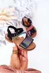 Children's Sandals With Sequins Black Blake
