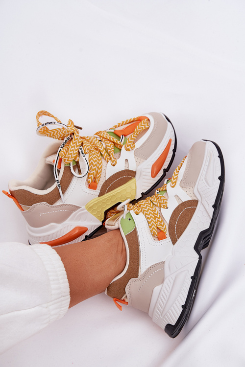 Buty sportowe Sneakersy Z Podwójnym Sznurowaniem Damskie Multikolor Efobell