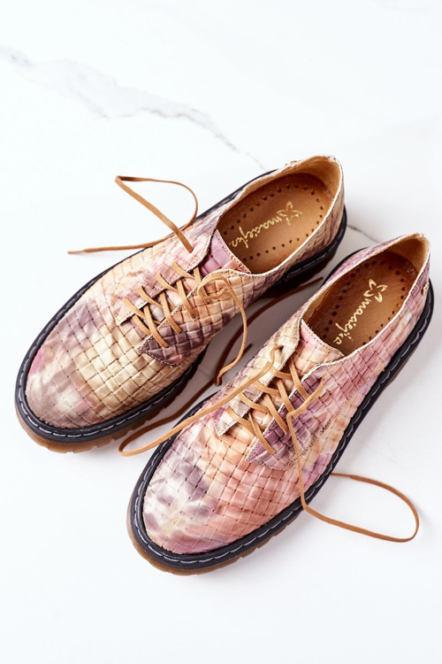 Women's Leather Brogues Oxfords Maciejka 04087-46 Multicolor